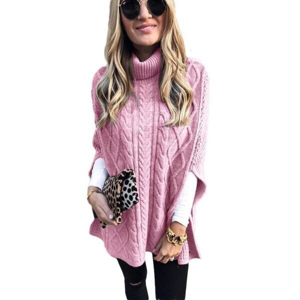 New Turtleneck Solid Color Street Hipster Sweater Loose Fashion Sweater Women's Shawl 16 New Turtleneck Solid Color Street Hipster Sweater Loose Fashion Sweater Women's Shawl - Image 16