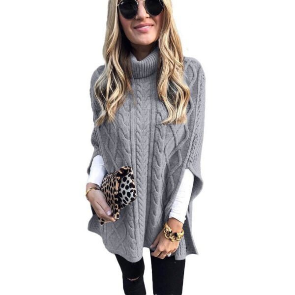 New Turtleneck Solid Color Street Hipster Sweater Loose Fashion Sweater Women's Shawl 9 New Turtleneck Solid Color Street Hipster Sweater Loose Fashion Sweater Women's Shawl - Image 9