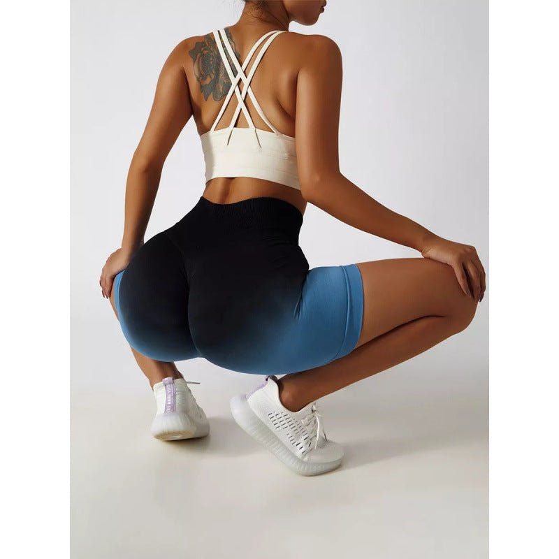 Seamless Yoga Pants Set | Peach Nude Gradual Change Booty Lift | 4-Way Stretch Sports Shorts | Eco-Friendly 3D Knit 8 Seamless Yoga Pants Set | Peach Nude Gradual Change Booty Lift | 4-Way Stretch Sports Shorts | Eco-Friendly 3D Knit - Image 8