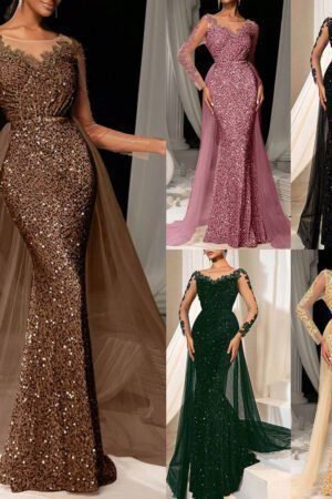 Women's Ball Dress Long Dress Temperament Fashionable and Elegant Long Lace Party Evening Dress