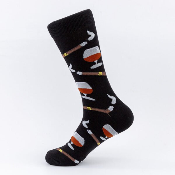 Men's Socks Large Size Stockings Large Cotton Socks Large Medium Tube Sports Socks-5prs - Image 28