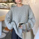 Loose and Gentle Wind Twist Pullover Women's New Thick Soft Waxy Lazy Wind Knitted Sweater
