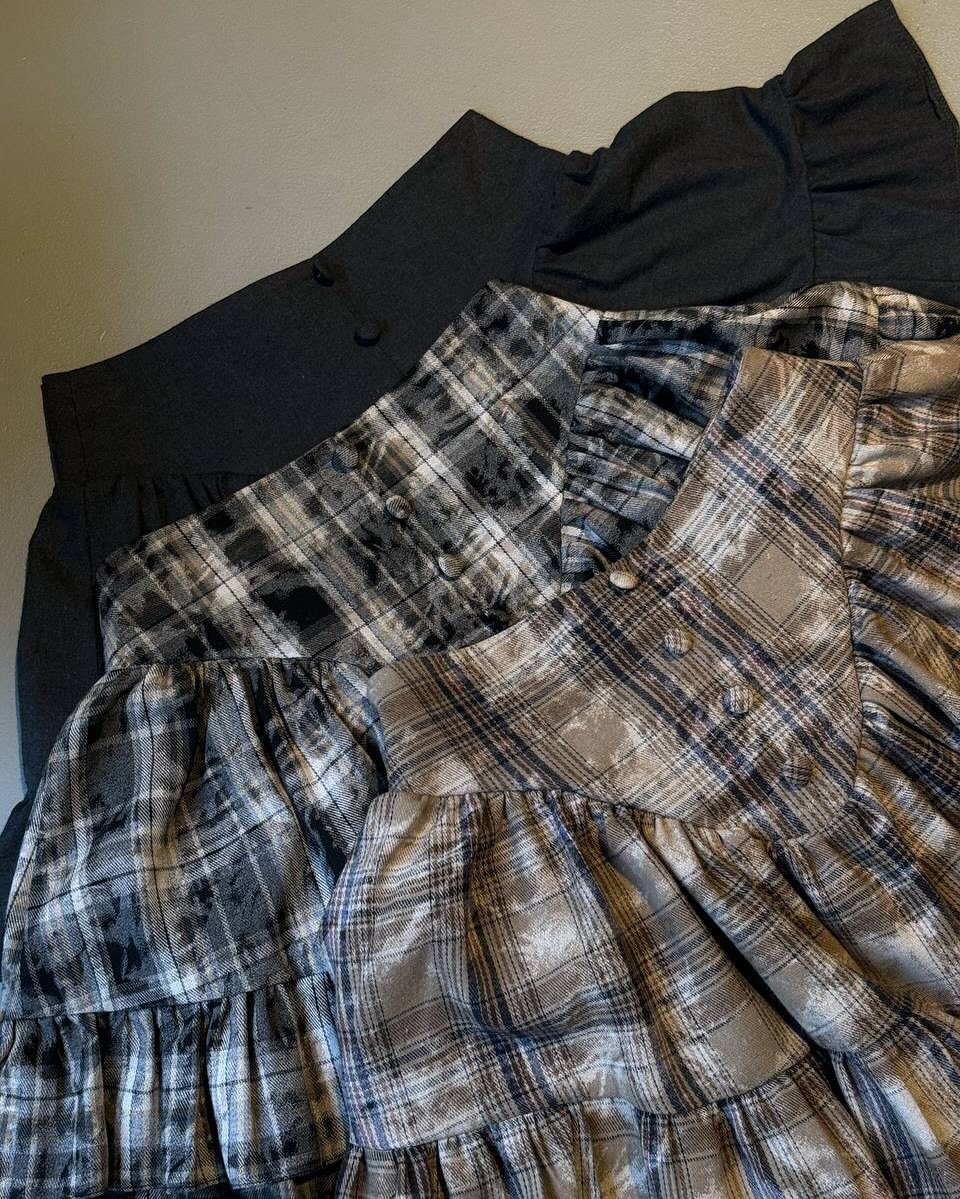 New Temperament Suit Women's Clothing High-end Spring Plaid Design Lotus Leaf Edge Short Skirt Two-piece Set 23 O1CN01SrO2e31lQrfzLzmxC 2217494724814 0 cib