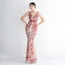 Elegant Long Sequin Evening Dress: Temperament Slim Gown for Banquet & Annual Meeting