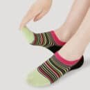 Women’s Vintage Polka Dot Boat Socks | Japanese Kawaii Contrast | Non-Slip Lightweight Summer Ankle Socks-5Prs