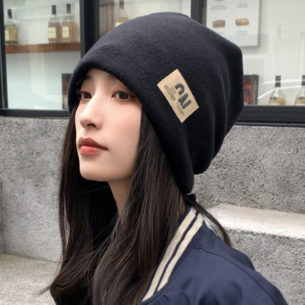 2PCS Knitted Hats-Children's Letters Spring and Autumn Internet Celebrities Show Their Faces Small Versatile Knitted Hats