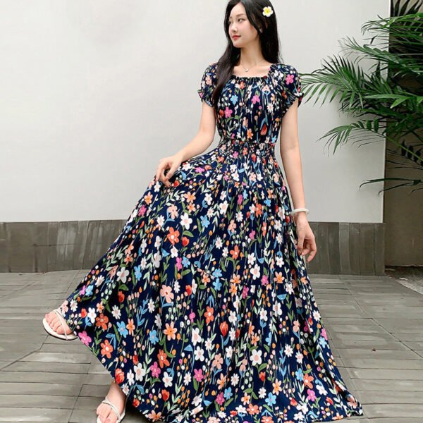 Prairie Dream Dress: Tiered Cotton Maxi - Cold Shoulder & Smocked Waist - Image 19