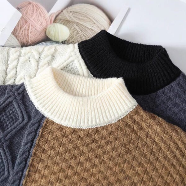 Men's Sweater Autumn and Winter New Men's Knitted Sweater Casual Men's Warm Outdoor Boys Loose Men's Clothes - Image 3