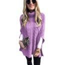 New Turtleneck Solid Color Street Hipster Sweater Loose Fashion Sweater Women's Shawl