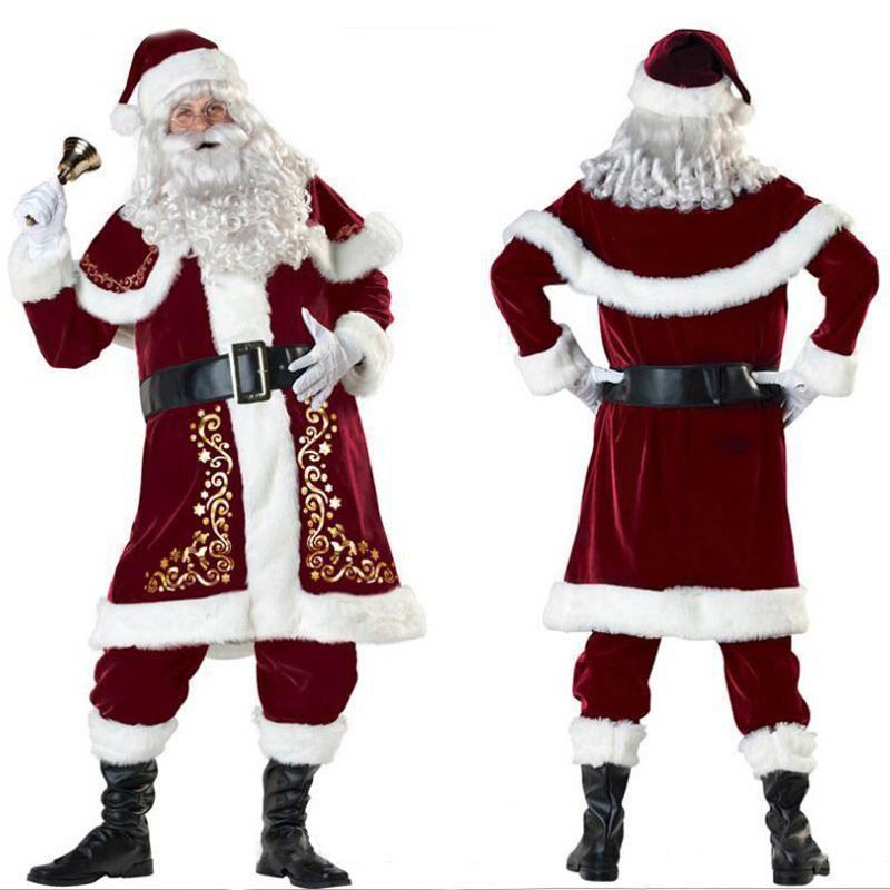 Santa Claus Couple Clothing Vintage Court Dress Women's Cosplay Makeup Ball Performance Clothing 19 1 (3)