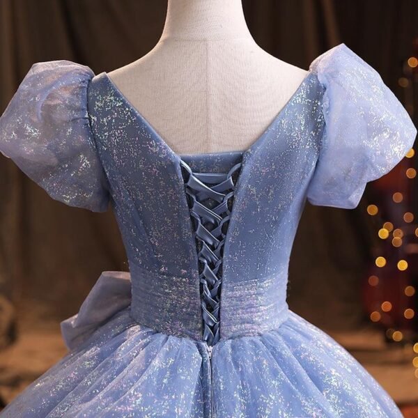 Blue Evening Dress Dress Female New Temperament Socialite Banquet Performance Host Art Exam Vocal Dress Looks Thin - Image 4