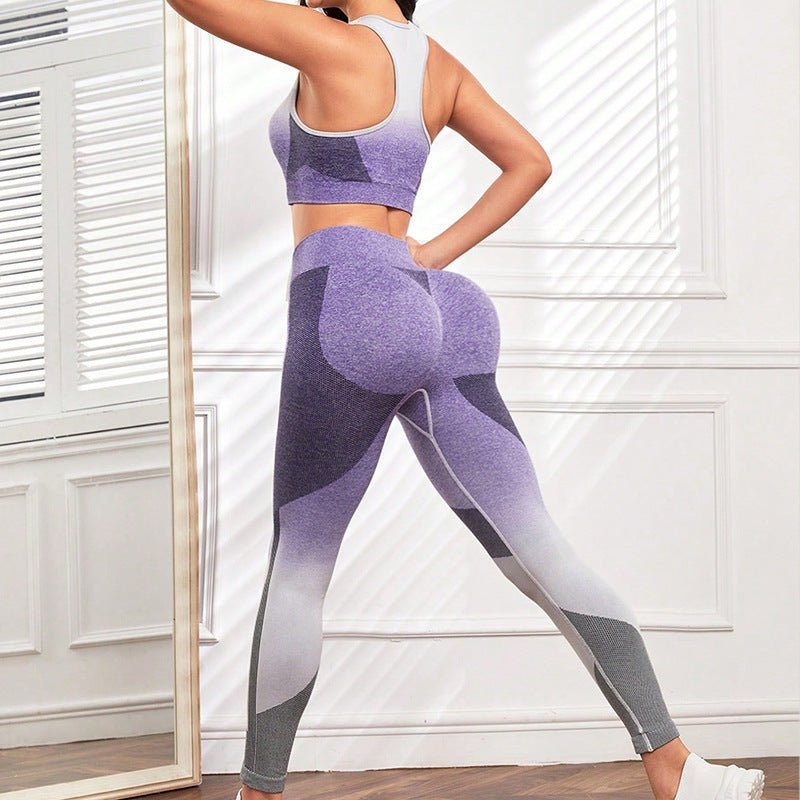 Hip Lift Belly Support Yoga & Running Pants with Beautiful Back: Fitness Bra & Knitted Set 1 Hip Lift Belly Support Yoga & Running Pants with Beautiful Back: Fitness Bra & Knitted Set