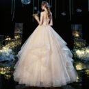 New Temperament Sexy Deep V Wedding Dress, Tube Top Suspender Qi Di Mesh Wedding Photo Wedding Dress