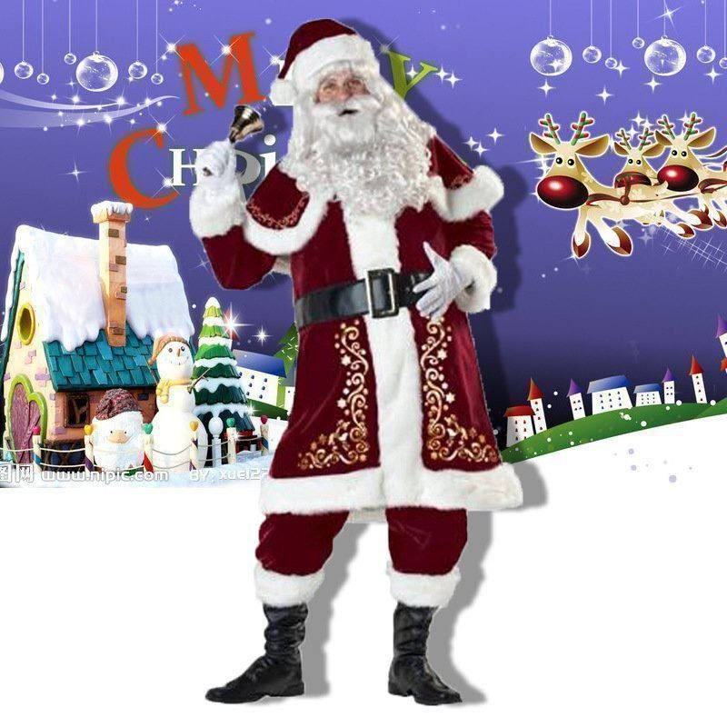 Santa Claus Couple Clothing Vintage Court Dress Women's Cosplay Makeup Ball Performance Clothing 21 3
