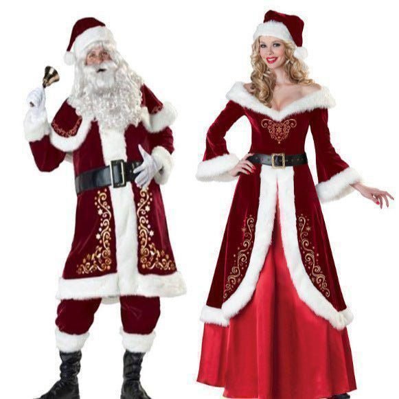 Santa Claus Couple Clothing Vintage Court Dress Women's Cosplay Makeup Ball Performance Clothing 3 Santa Claus Couple Clothing Vintage Court Dress Women's Cosplay Makeup Ball Performance Clothing - Image 3