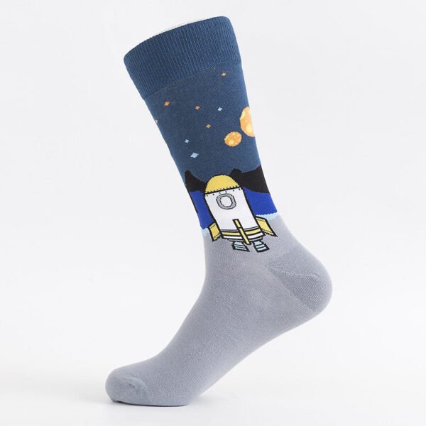 Men's Socks Large Size Stockings Large Cotton Socks Large Medium Tube Sports Socks-5prs - Image 17