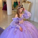 Floral One-Shoulder Tutu Dress with Bubble Sleeves - Spring Summer Elegant Party & Evening Wear