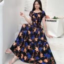 Prairie Dream Dress: Tiered Cotton Maxi - Cold Shoulder & Smocked Waist