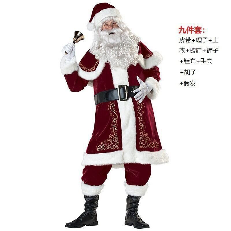 Santa Claus Couple Clothing Vintage Court Dress Women's Cosplay Makeup Ball Performance Clothing 9 Santa Claus Couple Clothing Vintage Court Dress Women's Cosplay Makeup Ball Performance Clothing - Image 9