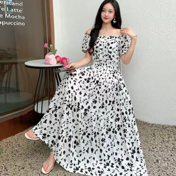 Prairie Dream Dress: Tiered Cotton Maxi - Cold Shoulder & Smocked Waist - Image 46