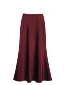 French Temperament Acetic Acid Satin Drape Skirt Women's Spring and Summer Solid Color High Waist Hip-wrapped Fishtail Skirt A-word Long Skirt