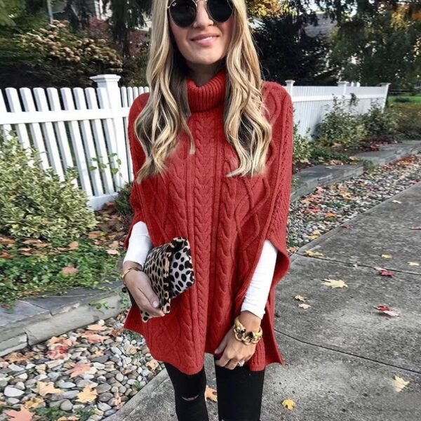 New Turtleneck Solid Color Street Hipster Sweater Loose Fashion Sweater Women's Shawl 13 New Turtleneck Solid Color Street Hipster Sweater Loose Fashion Sweater Women's Shawl - Image 13