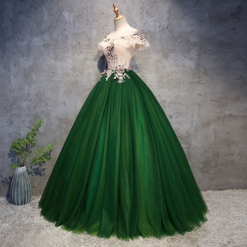 Fairy Evening Dress New Green Art Exam Bel Canto Dance ** Singing Hosting Trouser Dress Shoulder Performance Dress Female Skinny 10 O1CN01kjcpEP1eWAsulYPEK 2215436973878 0 cib