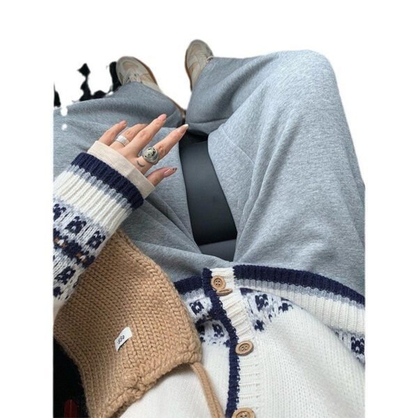 Vintage Fair Island Jacquard Knitted Cardigan Women's Autumn and Winter New Soft Waxy Sweater Jacket - Image 5
