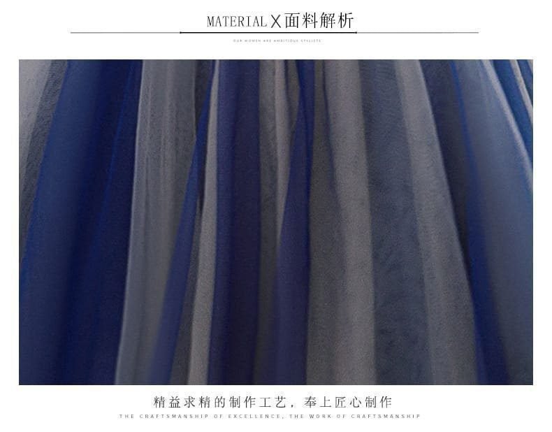Color Yarn New Chorus Performance Student Vocal Solo Art Test Clothing Puffy Skirt Long Evening Dress Women 12 尺码表