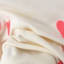 2024 autumn and winter new love flocking embroidery round neck long sleeve knitted sweater pullover bottoming shirt top women