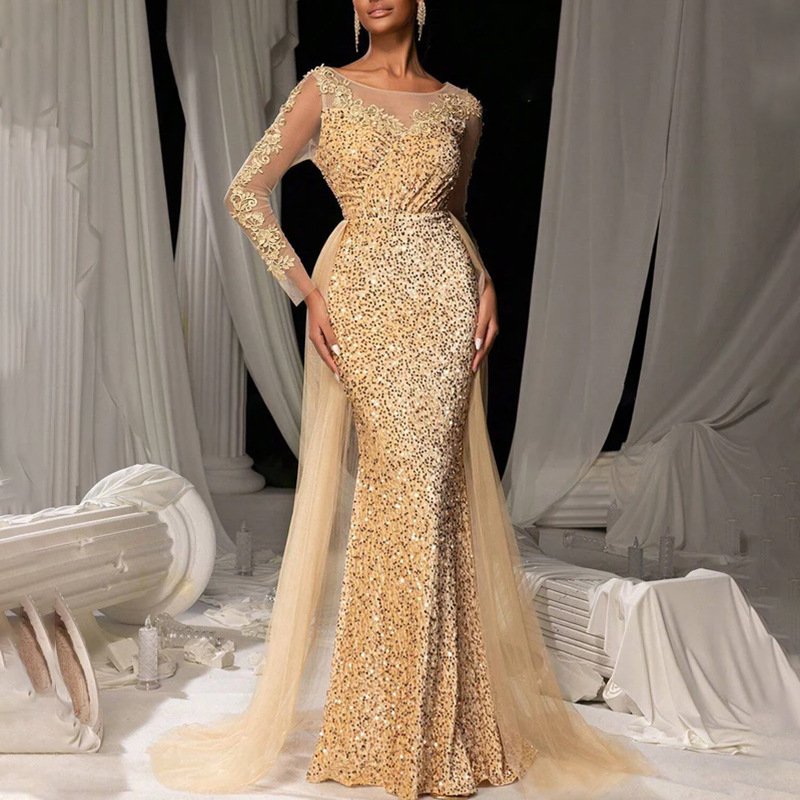 Women's Ball Dress Long Dress Temperament Fashionable and Elegant Long Lace Party Evening Dress 21 O1CN01ljzKaM28YrkQC8lPL 2212172337945 0 cib