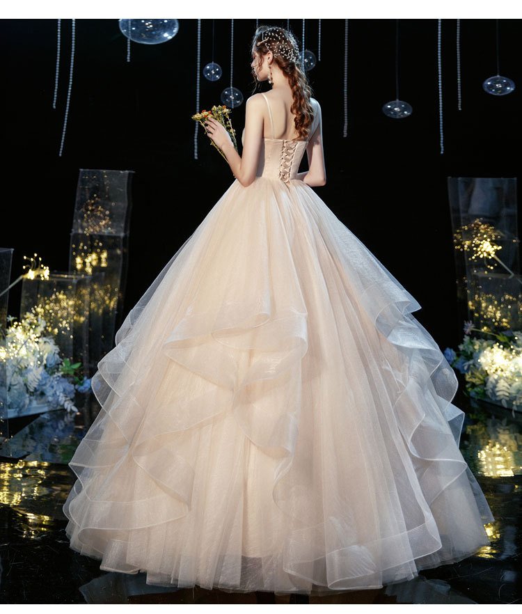 New Temperament Sexy Deep V Wedding Dress, Tube Top Suspender Qi Di Mesh Wedding Photo Wedding Dress 25 undefined