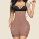 Premium Bodycon Bodysuit - High-Waisted 4-Way Stretch Shapewear with Zippered Breast & Tummy Control for Women's Athleisure skinny Tights