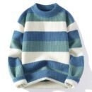 Autumn and Winter New Semi-turtleneck Sweater Men's Thickened Pullover Trendy Men's Knitted Sweater Top