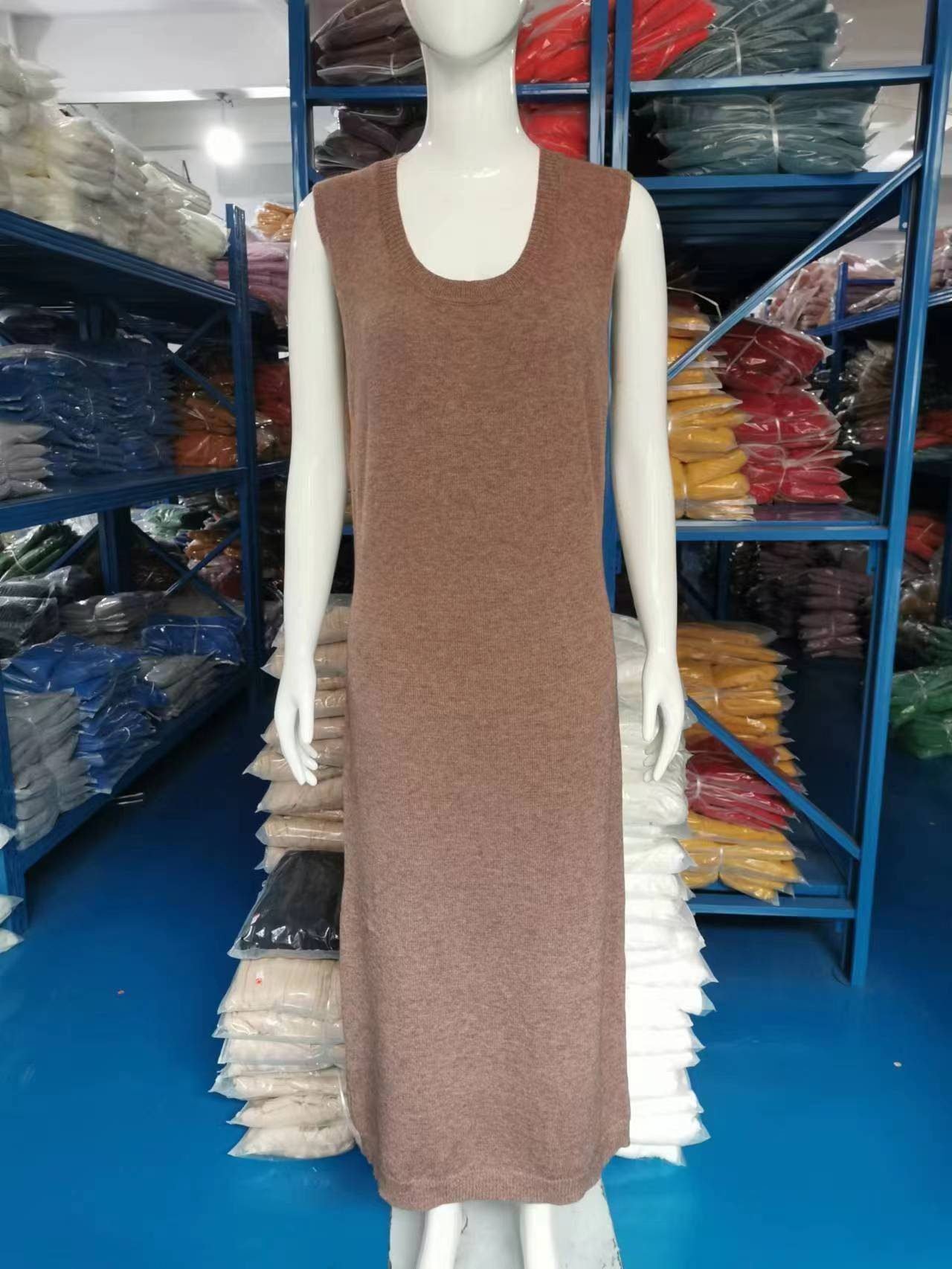New Sweater Dress Autumn and Winter Turtleneck Long Dress Two-piece Set Solid Color Knitted Dress 31 undefined