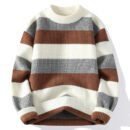 Autumn and Winter New Semi-turtleneck Sweater Men's Thickened Pullover Trendy Men's Knitted Sweater Top