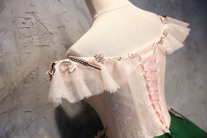Fairy Evening Dress New Green Art Exam Bel Canto Dance ** Singing Hosting Trouser Dress Shoulder Performance Dress Female Skinny 16 O1CN01qBNQ781eWAsrPR918 2215436973878 0 cib