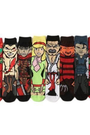 New Male Clown Medium Tube Cartoon Men's Socks Female Animation Socks Personalized Trend Skateboard Socks-5PRS