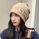 2PCS Knitted Hats-Children's Letters Spring and Autumn Internet Celebrities Show Their Faces Small Versatile Knitted Hats