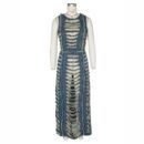 Denim Suit Set - Asymmetric Vest & High-Slit Skirt | Y2K Streetwear Coord Outfit