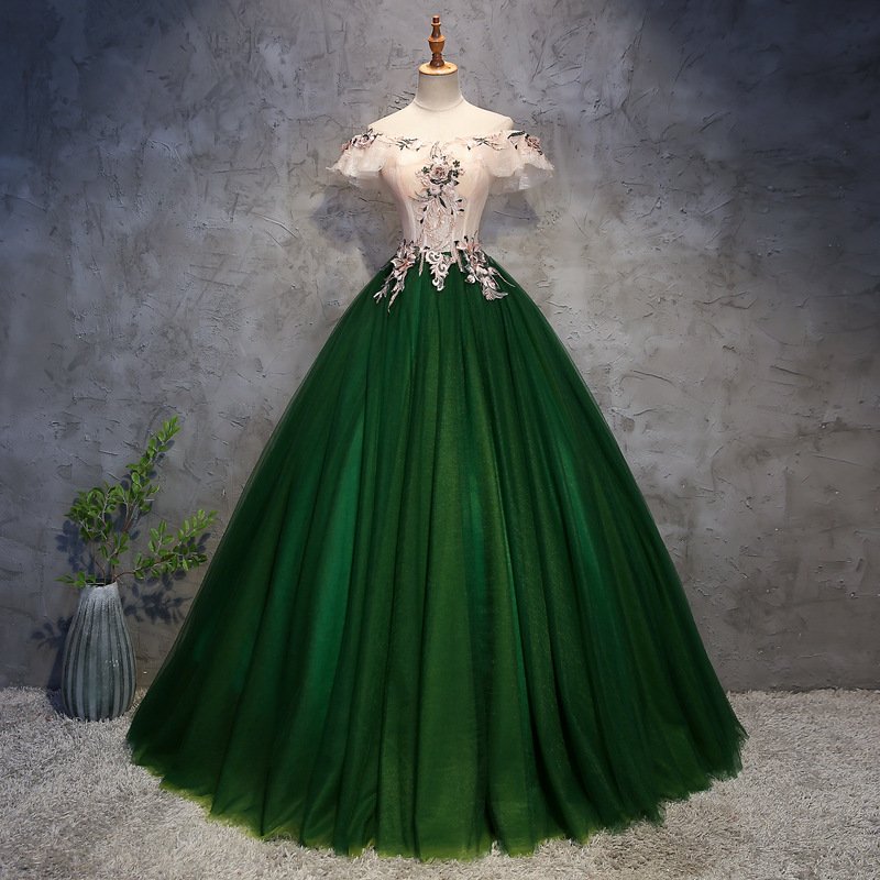 Fairy Evening Dress New Green Art Exam Bel Canto Dance ** Singing Hosting Trouser Dress Shoulder Performance Dress Female Skinny 9 O1CN01singOd1eWAsrFttXu 2215436973878 0 cib