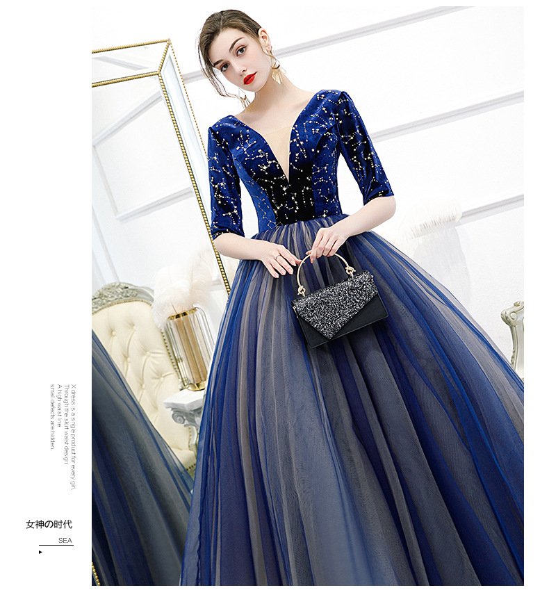 Color Yarn New Chorus Performance Student Vocal Solo Art Test Clothing Puffy Skirt Long Evening Dress Women 14 O1CN01utDo8u1eWAsIqAFIg 2215436973878 0 cib