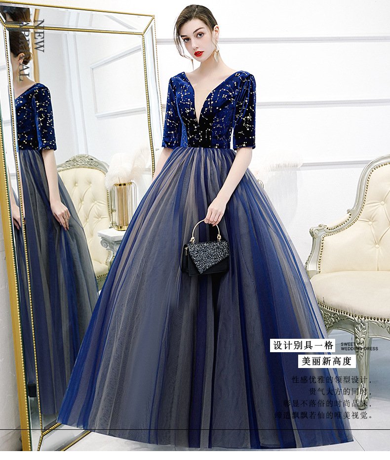 Color Yarn New Chorus Performance Student Vocal Solo Art Test Clothing Puffy Skirt Long Evening Dress Women 9 O1CN01v6BQMh1eWAsMqKjNp 2215436973878 0 cib