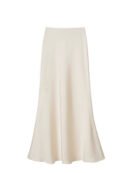 French Temperament Acetic Acid Satin Drape Skirt Women's Spring and Summer Solid Color High Waist Hip-wrapped Fishtail Skirt A-word Long Skirt
