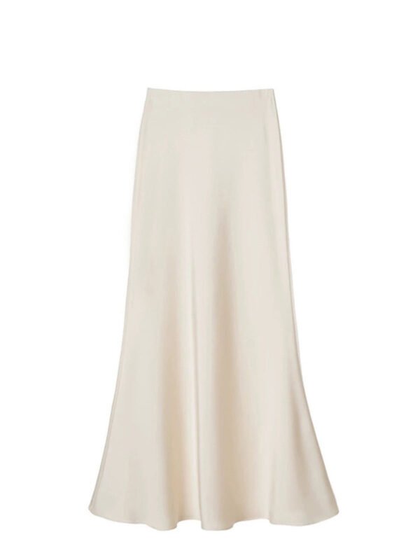 French Temperament Acetic Acid Satin Drape Skirt Women's Spring and Summer Solid Color High Waist Hip-wrapped Fishtail Skirt A-word Long Skirt - Image 10
