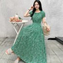 Prairie Dream Dress: Tiered Cotton Maxi - Cold Shoulder & Smocked Waist
