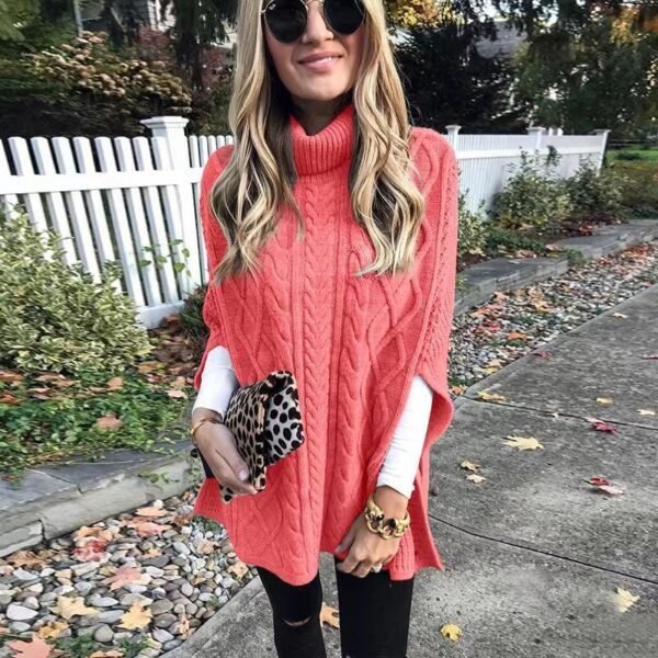 New Turtleneck Solid Color Street Hipster Sweater Loose Fashion Sweater Women's Shawl 17 New Turtleneck Solid Color Street Hipster Sweater Loose Fashion Sweater Women's Shawl - Image 17