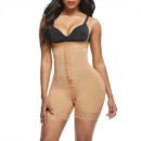 Premium Bodycon Bodysuit - High-Waisted 4-Way Stretch Shapewear with Zippered Breast & Tummy Control for Women's Athleisure skinny Tights