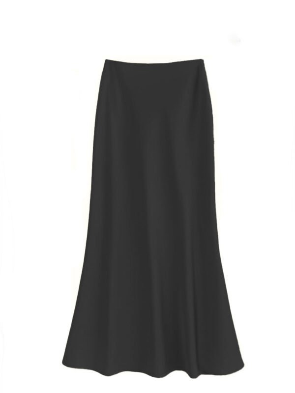 French Temperament Acetic Acid Satin Drape Skirt Women's Spring and Summer Solid Color High Waist Hip-wrapped Fishtail Skirt A-word Long Skirt - Image 6