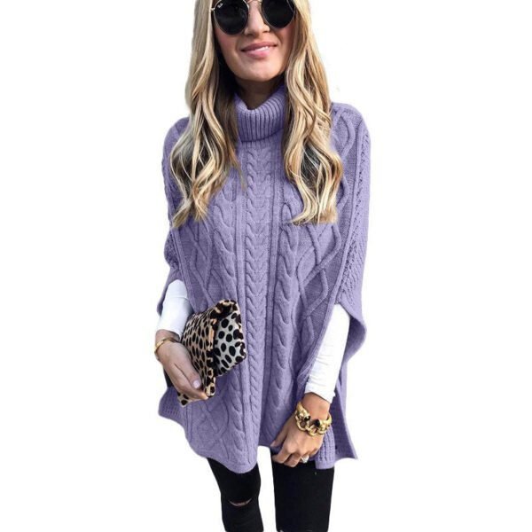 New Turtleneck Solid Color Street Hipster Sweater Loose Fashion Sweater Women's Shawl 14 New Turtleneck Solid Color Street Hipster Sweater Loose Fashion Sweater Women's Shawl - Image 14